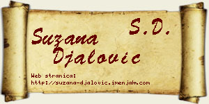 Suzana Đalović vizit kartica